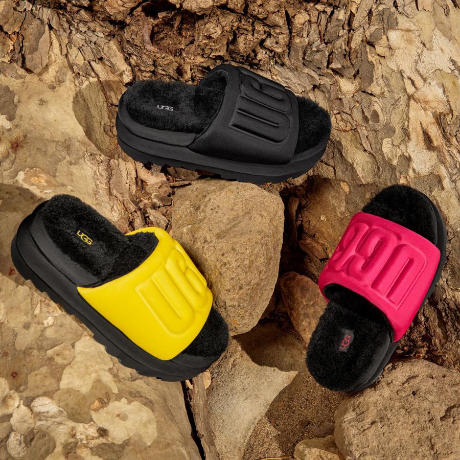 UGG マキシ グラフィック スライド 23cm ugg アグ サンダル ファー