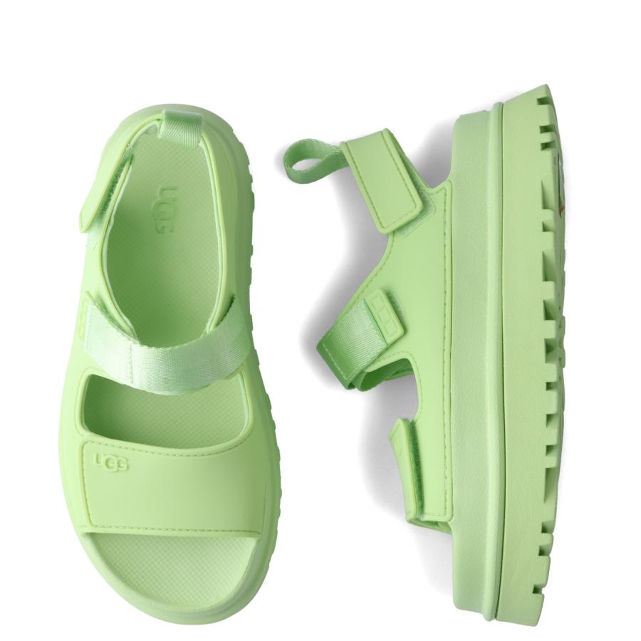 新品 UGG アグ 厚底サンダル 蛍光グリーン ストラップサンダル UGG アグ ストラップサンダル ゴールデングロウ レディース 厚底