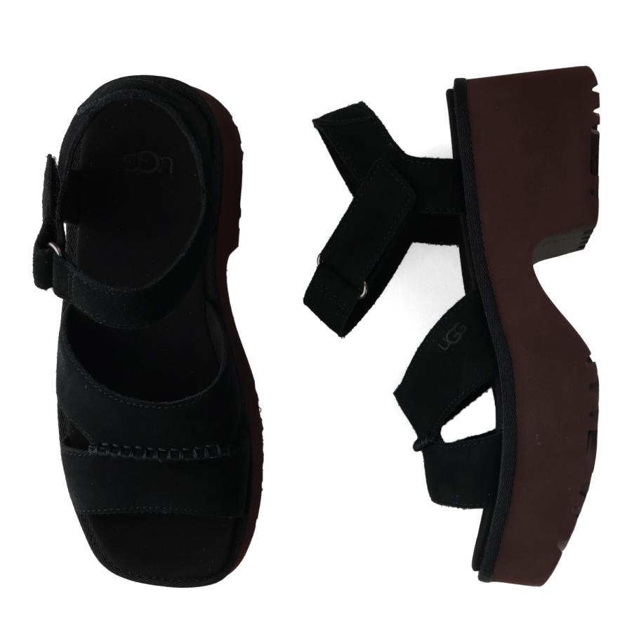 UGG アグ 厚底 サンダル ニューハイツアンクルストラップ ブラック UGG（アグ） ストラップサンダル ニューハイツ アンクルストラップ