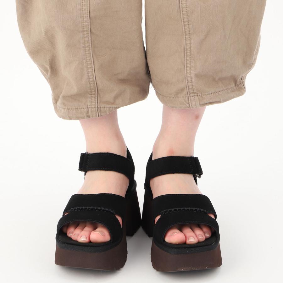 UGG アグ 厚底 サンダル ニューハイツアンクルストラップ ブラック UGG（アグ） ストラップサンダル ニューハイツ アンクルストラップ