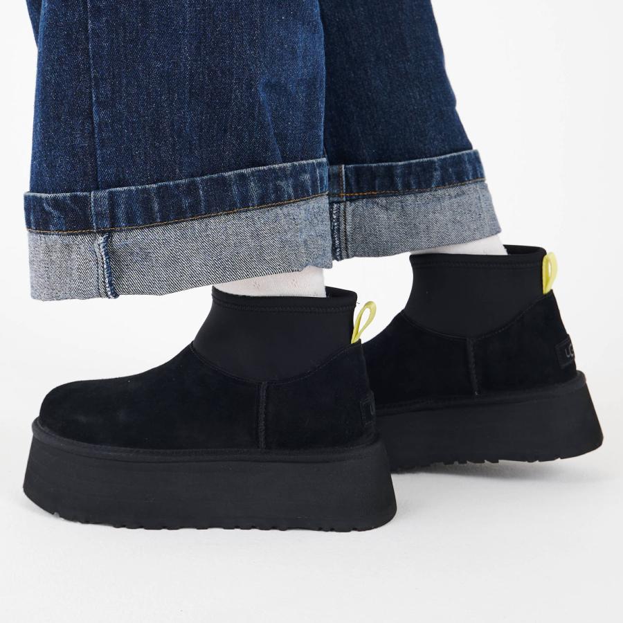 【新品未使用】UGG クラシックミニディッパー プラットフォーム 黒 23 UGG（アグ） クラシックミニ ディッパー ブーツ レディース 厚底