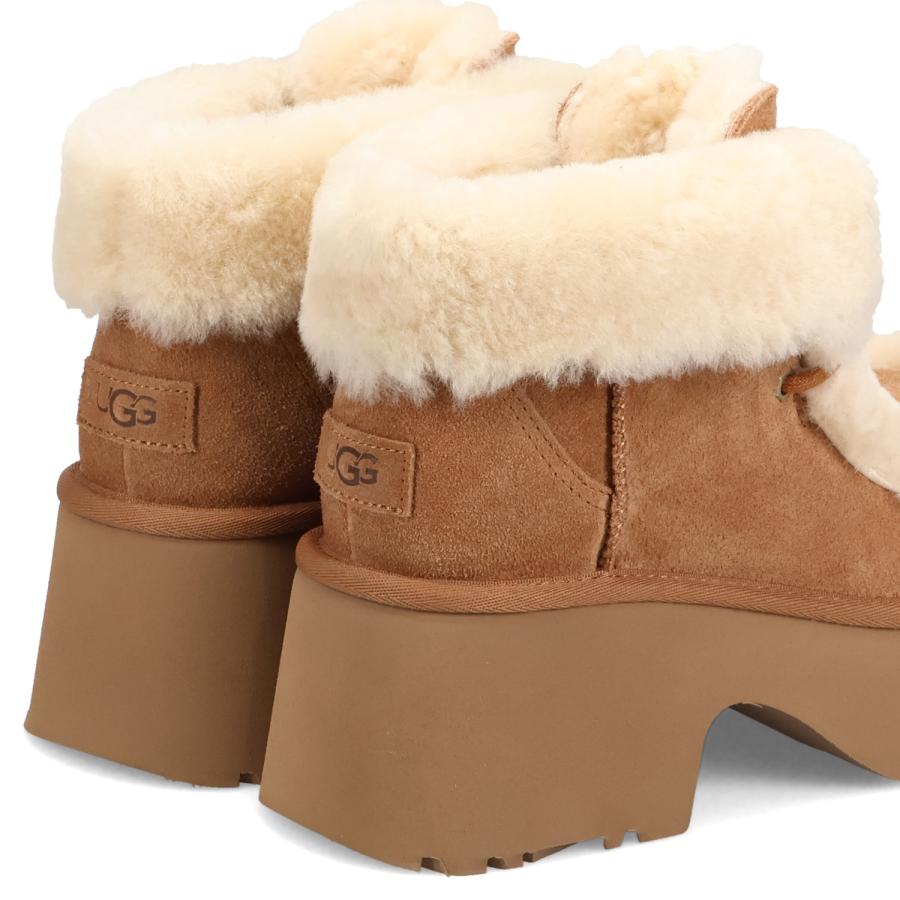 UGG ムートンブーツ ベージュ 厚底 (新品、未使用) サイズ23 UGG アグ ブーツ ムートンブーツ エスミー レース アップ