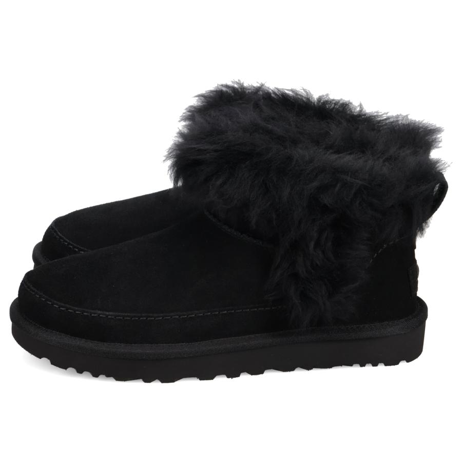 美品　アグ　UGG （24） アイズリー　ウォータープルーフ　ムートンブーツ　黒 UGG（アグ） ブーツ ムートンブーツ レディース ショート シープスキン