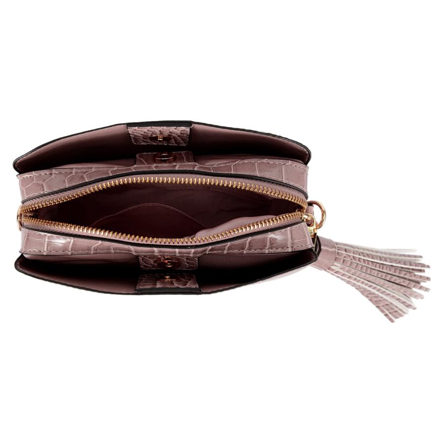 Ungrid（アングリッド） ショルダーバッグ レディース SHINY SMALL CROCO BIG TASSEL BAG UNG ...