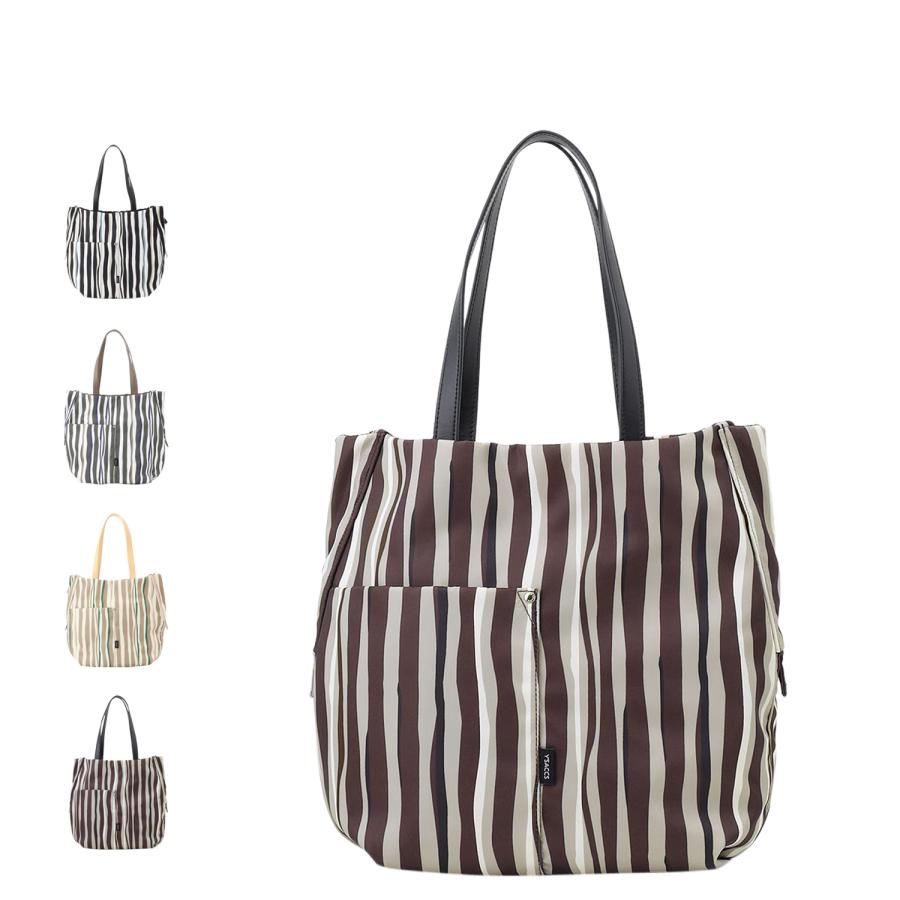 イザック Y’SACCS バッグ トートバッグ ドローイングストライプ レディース B5 撥水 軽量 ファスナー付き 10-011-02 Y'SACCS（イザック） Y'SACCS トートバッグ ドローイングストライプ