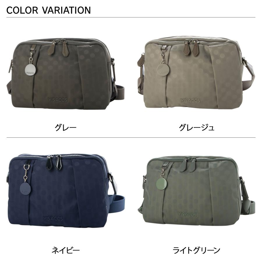 Y’SACCS イザック ショルダーバッグ ポシェット レディース A5 軽量 撥水 斜めがけ スクエア POLKA DOTS Y71-03-18_5