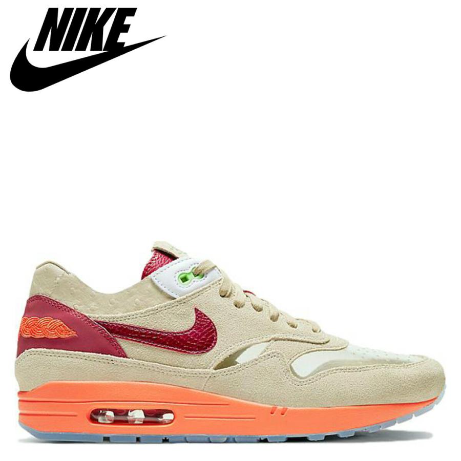ナイキ NIKE エアマックス1 クロット スニーカー メンズ コラボ AIR MAX 1 CLOT KISS OF DEATH ベージュ DD1870-100 zzi 返品不可 NIKE（ナイキ） エアマックス1 クロット スニーカー メンズ AIR MAX 1