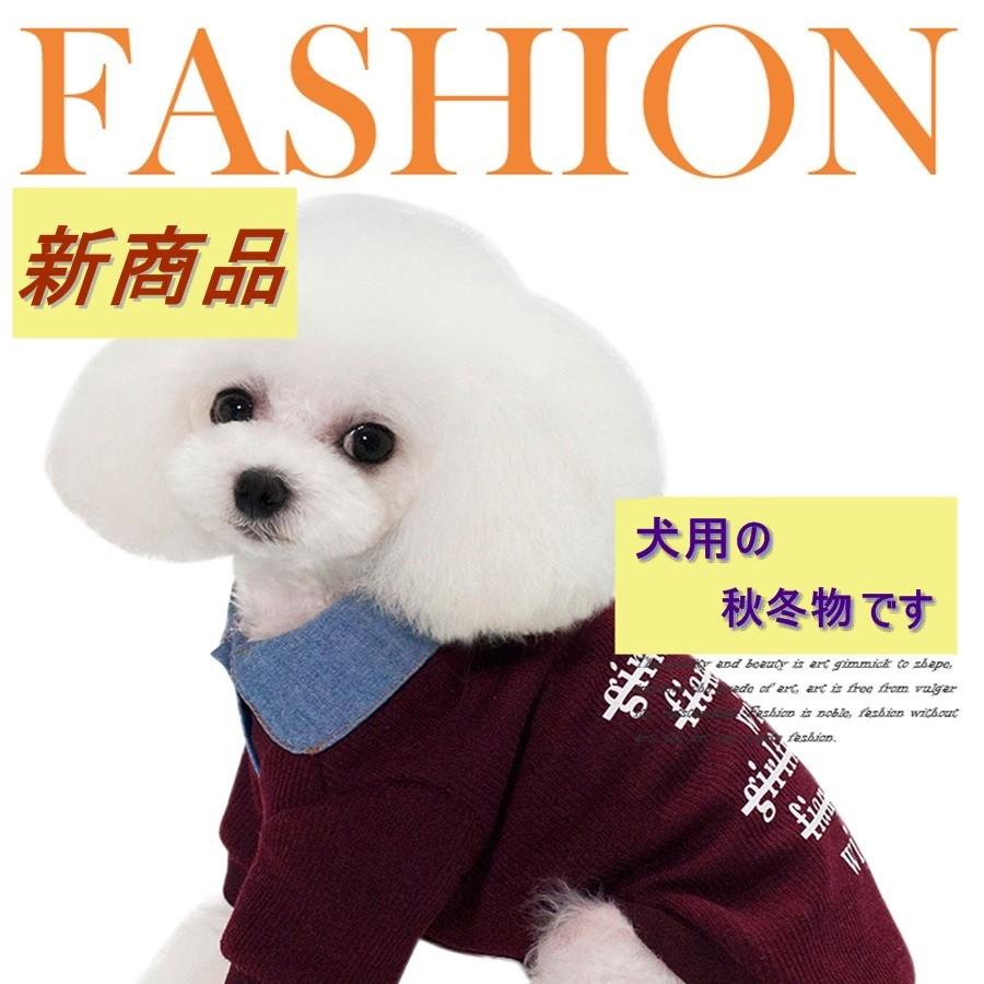 犬 服 襟付き ニットカーディガン デニムシャツ セット アンサンブル ドッグウェア 被毛対策 傷舐め対策 部屋着 送料込み | 