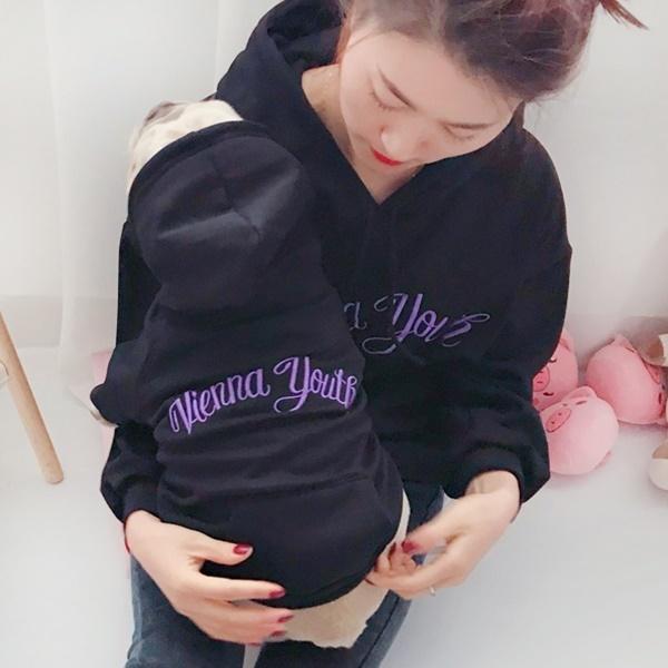 犬 猫 飼い主とお揃い おそろい 服 フリーサイズ ブラック ブルー セット パーカー フード付き 寒さ対策 お散歩 おしゃれ 送料込み |  | 01