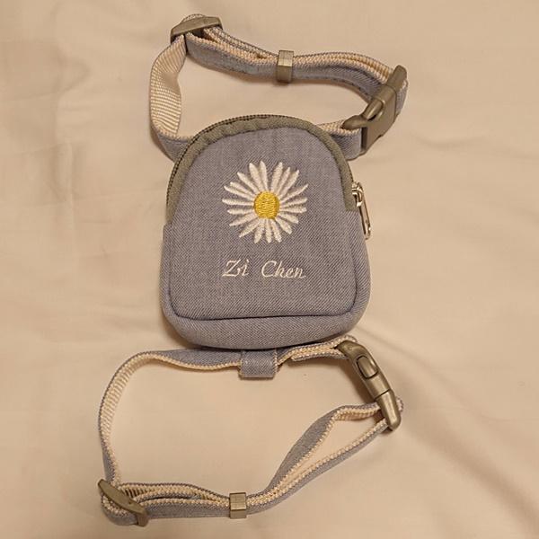 ペット用チェスト ストラップとリーシュのセット 調節可能 ペットハーネス＆リード 花柄 コットンウォーキングバッグ ポケット付き 送料込み |  | 04