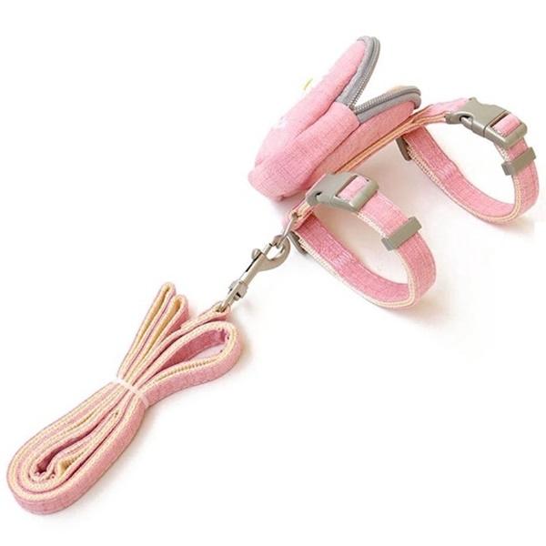 ペット用チェスト ストラップとリーシュのセット 調節可能 ペットハーネス＆リード 花柄 コットンウォーキングバッグ ポケット付き 送料込み |  | 09