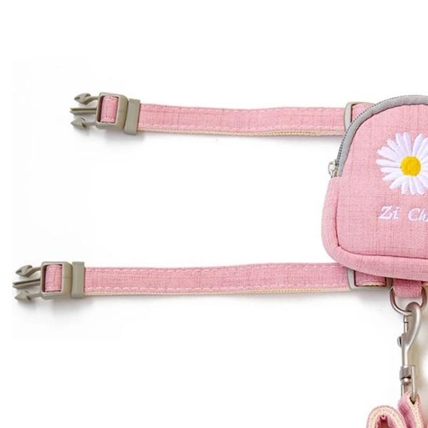 ペット用チェスト ストラップとリーシュのセット 調節可能 ペットハーネス＆リード 花柄 コットンウォーキングバッグ ポケット付き 送料込み |  | 11