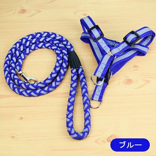 犬用 猫用 ハーネス チョッキ式リード ペット用品 お散歩グッズ ハーネスリード かわいい おしゃ 調節可 犬用引き紐 ベスト 反射材 送料込み |  | 03