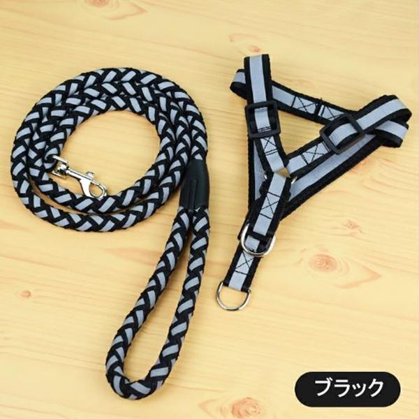犬用 猫用 ハーネス チョッキ式リード ペット用品 お散歩グッズ ハーネスリード かわいい おしゃ 調節可 犬用引き紐 ベスト 反射材 送料込み |  | 05