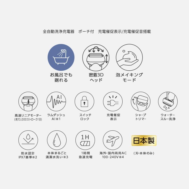 ラムダッシュ パナソニック シェーバー 3枚刃 ES-L381W-N ブラウン