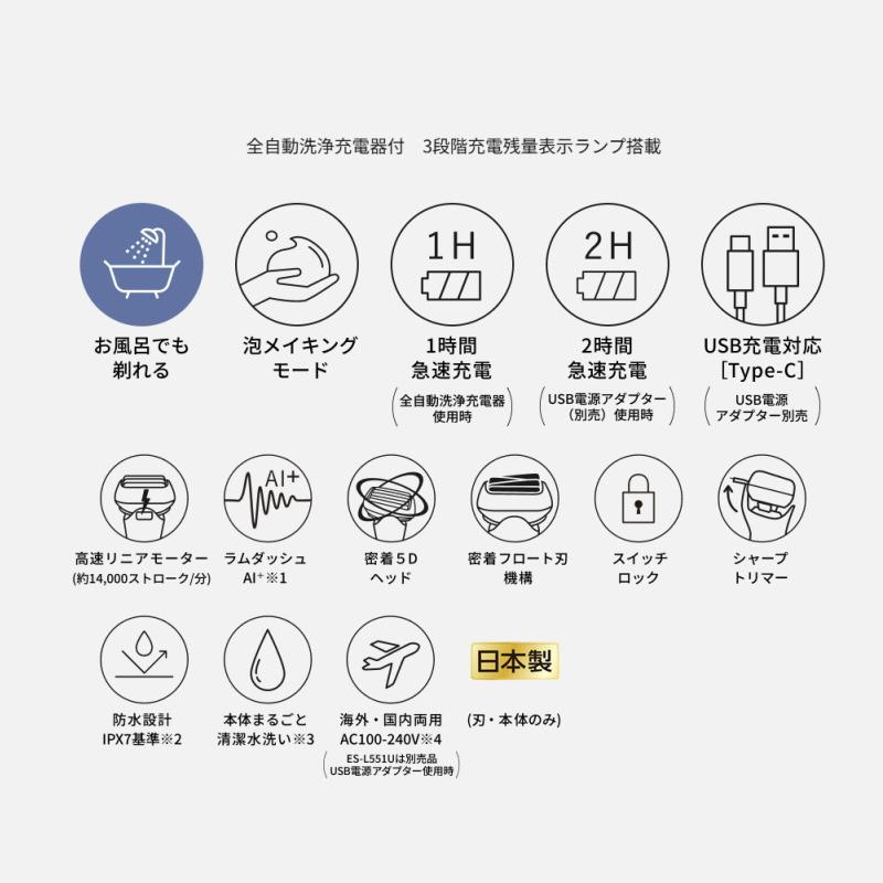 ラムダッシュ パナソニック シェーバー ラムダッシュPRO5 5枚刃 ES