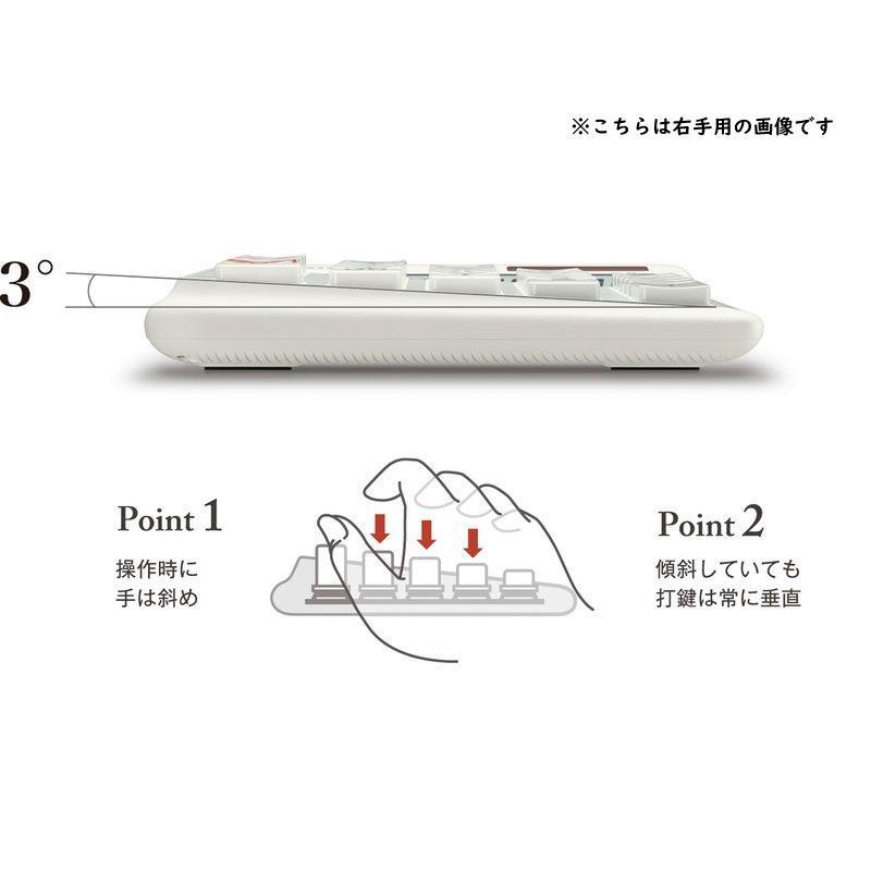 カシオ 人間工学電卓・左手用 JE-12D-L-WE-Nの画像
