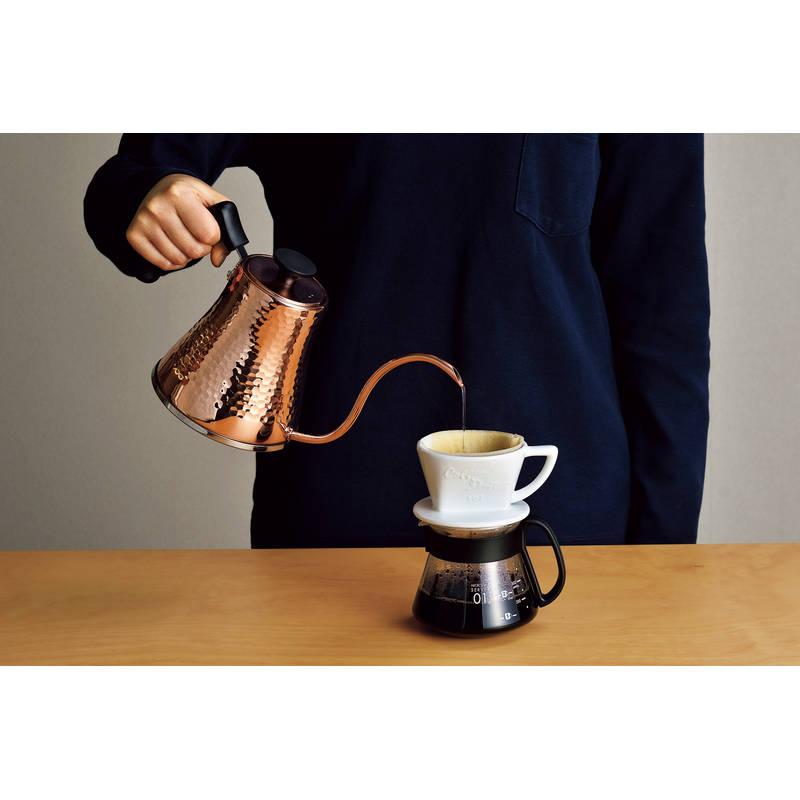 食楽工房 銅製鎚目コーヒーサーバーケトル 0.8L CNE315_1