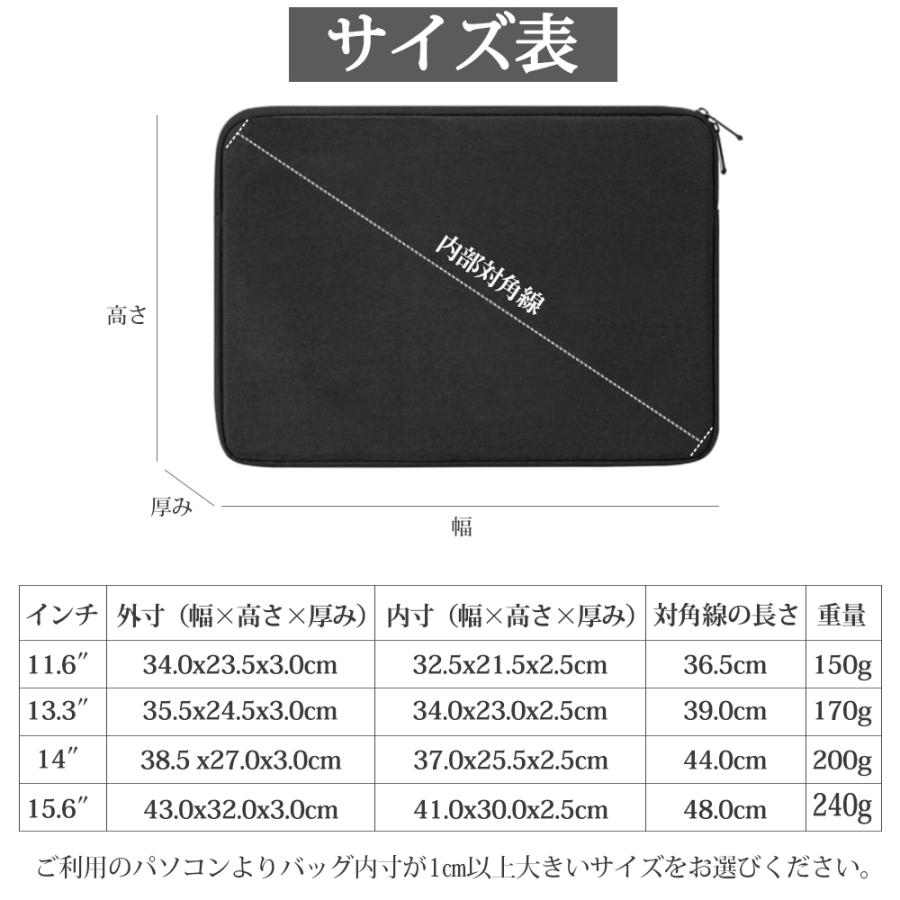 BIGHAS パソコンケース PCケース iPadケース インナーバッグ ノートパソコン PC バッグ ケース スリーブ 11.6インチ 13.3インチ 14〜15.4インチ 15.6インチ |  | 05