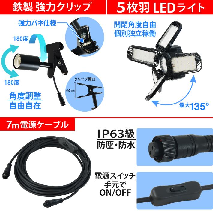 1年保証】HEMAJUN 投光器 予備用ライト1個付 led 折りたたみ