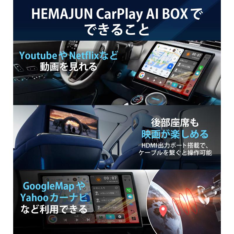 HEMAJUN(ヘマジュン) carplay ai box 2023年最新版 プラグアンドプレイ
