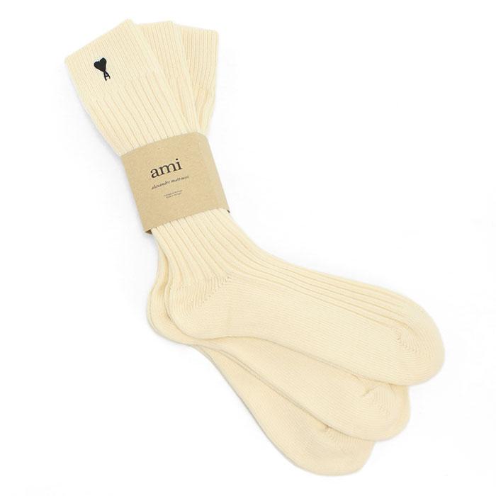 AMI PARIS Ami De Coeur ソックス 3足セット アミパリス 150 メンズ