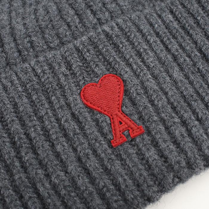 AMI Paris AMI DE COEUR ビーニー アミパリス Ami De Coeur ビーニー ブラック/レッド | AMI PARIS