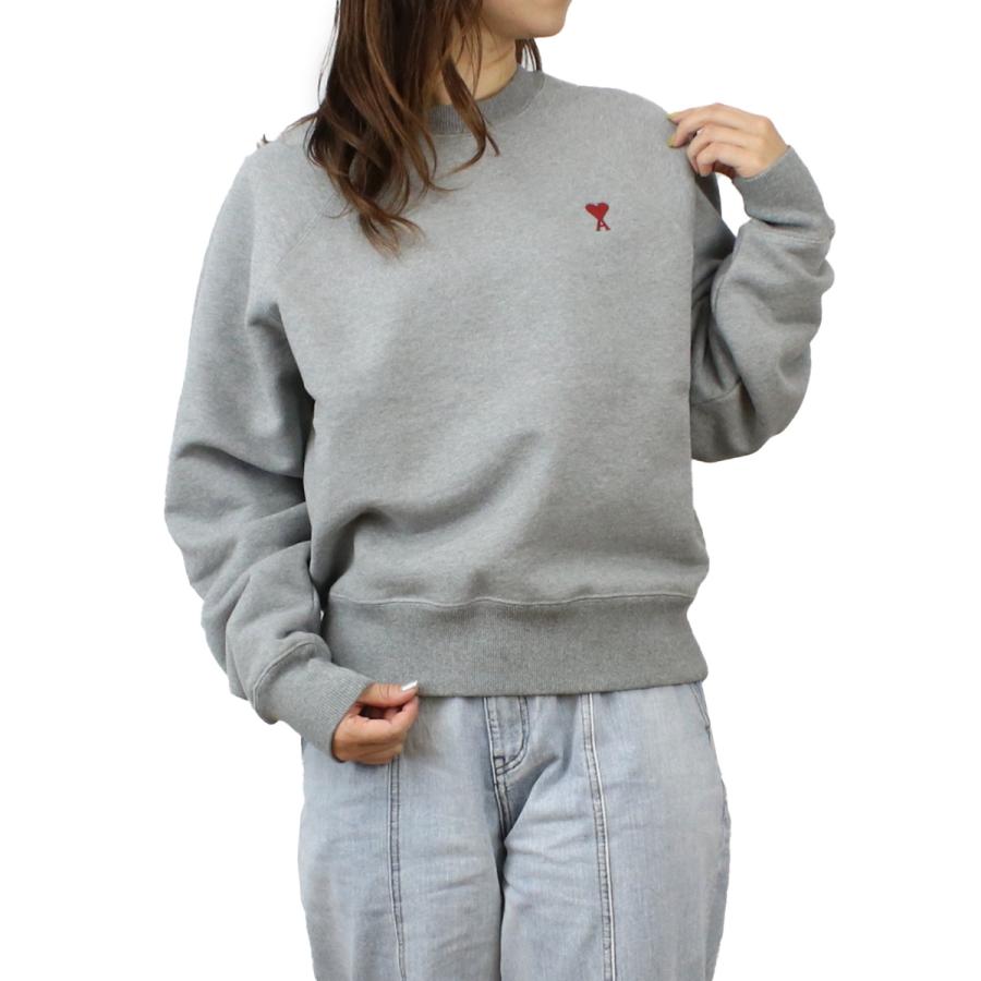 冬セール】 AMI PARIS スウェット ユニセックス BFUSW005.747 055 GRIS 