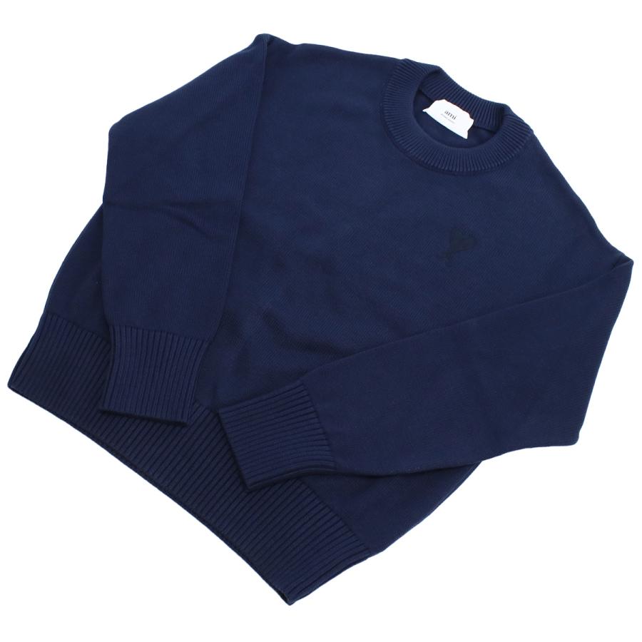 AMI PARIS アミパリス ニット UKS008.016 496 メンズ ブルー : ビッグ
