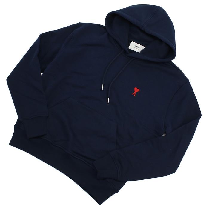 ✨ AMI PARIS ネイビーパーカー L033 Ami Paris Blue Zipped Hoodie - Ami Paris