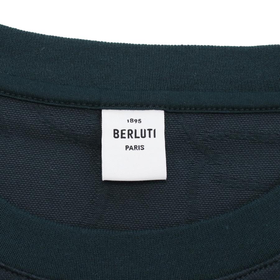 ベルルッティ BERLUTI  メンズ Ｔシャツ ブランド Green Lettering inlay t-shirt  R23JRS87 003 H16 ALPINE   apparel-01｜bighit｜04
