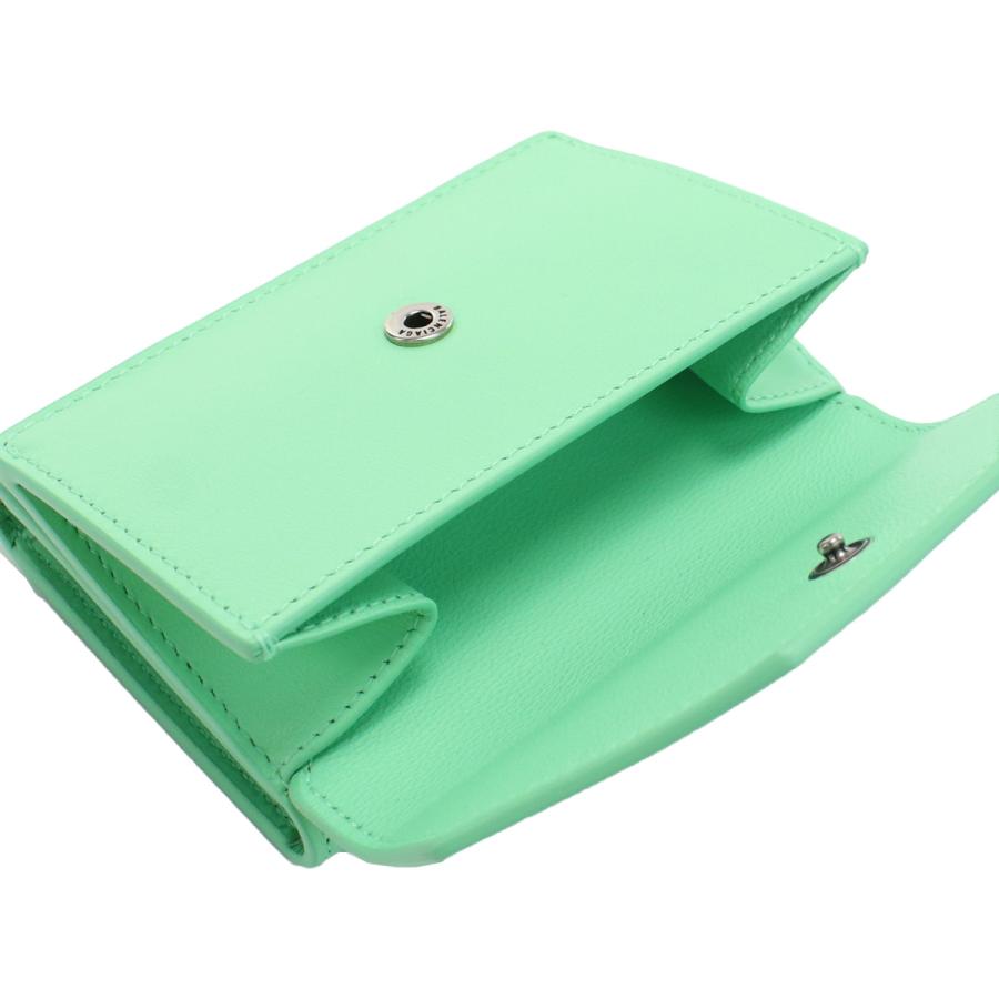 BALENCIAGA 三折財布 ロゴ 736730 2AAFS 3823 グリーン wallet