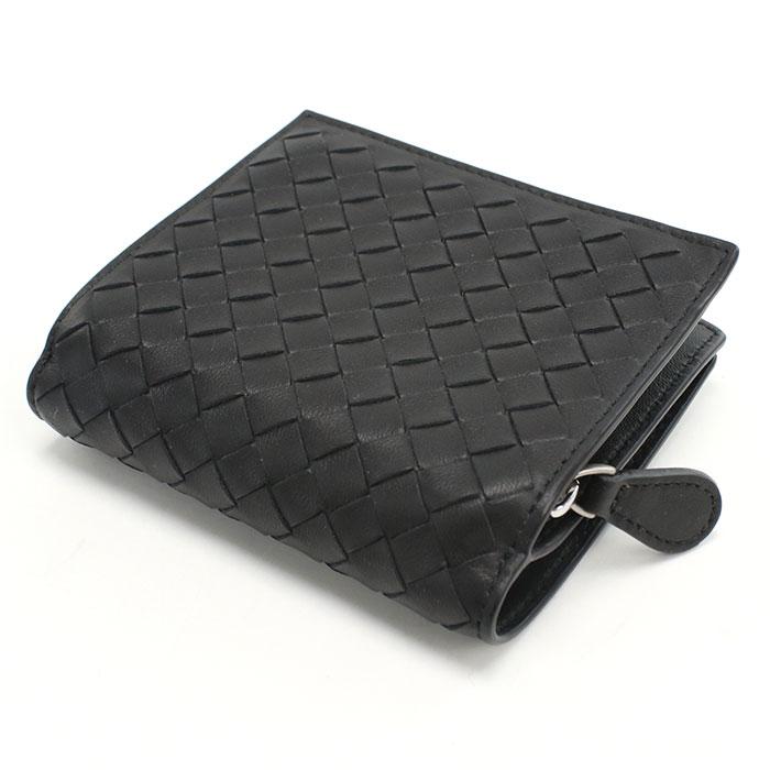 【美品】ボッテガヴェネタ イントレチャート 二つ折り財布 小銭入れ付き 濃茶 BOTTEGA VENETA（ボッテガ・ヴェネタ） 二つ折り財布 742330 VCPP3