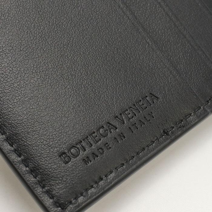 BOTTEGA VENETA ボッテガ ヴェネタ 二つ折り財布 小銭入付き イントレチャート 600270 V3UH2 8803 レディース ブラック 爆買の画像