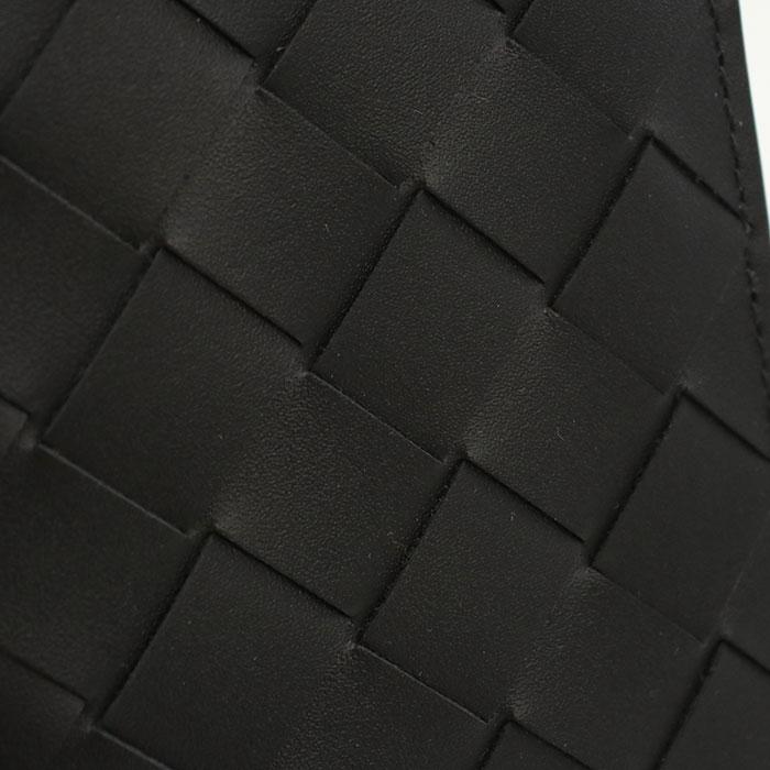【父の日】BOTTEGA VENETA ボッテガヴェネタ 二つ折り長財布 イントレチャート 635567 V3US1 8803 メンズ ブラック 爆買の画像