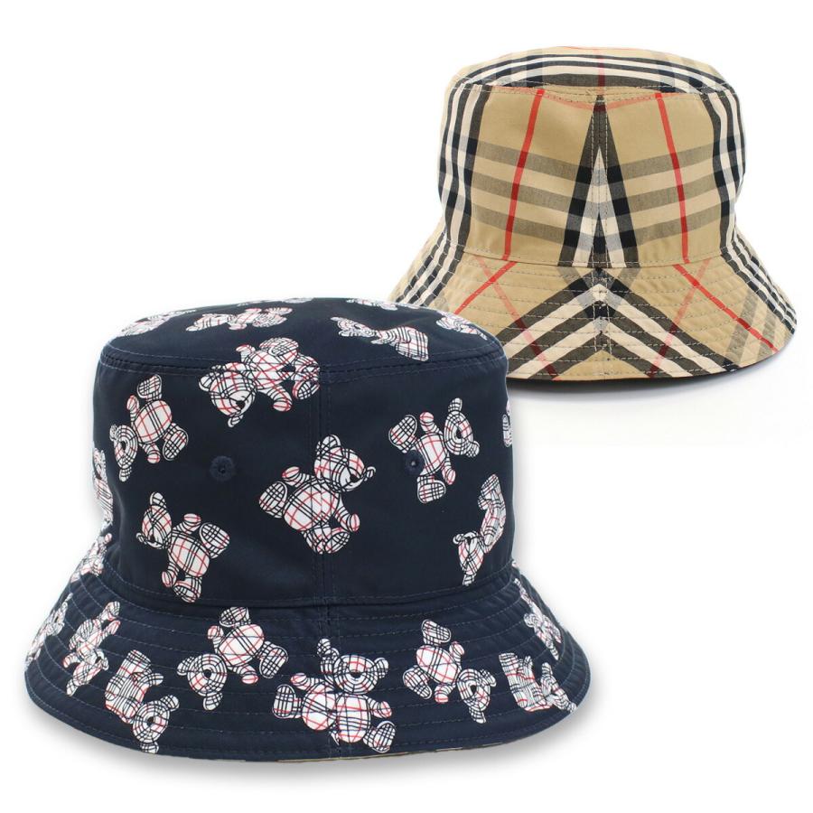 美品！バーバリーキッズハット BURBERRY（バーバリー） ハット 8055990 A1222 キッズ ネイビー