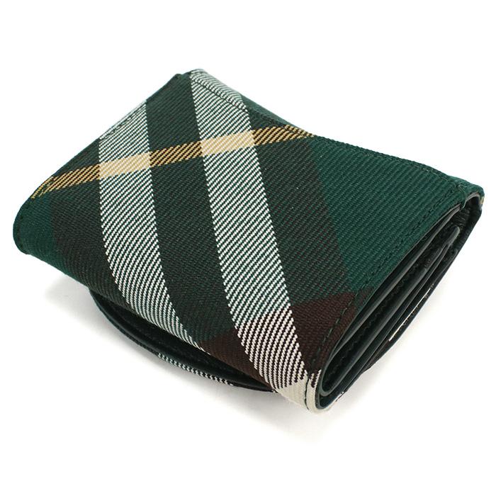 BURBERRY バーバリー 三折財布小銭入付き 8081784 B8636 レディース グリーン 爆買の画像