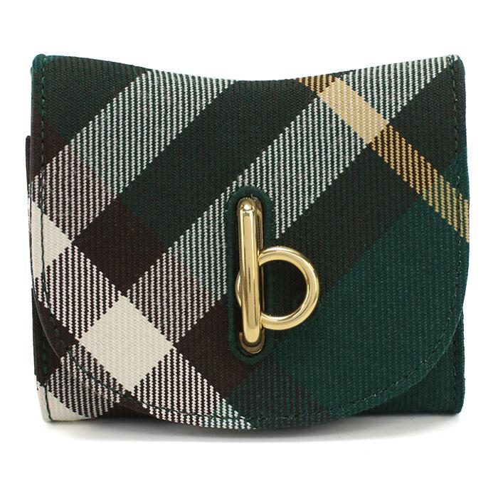 BURBERRY バーバリー 三折財布小銭入付き 8081784 B8636 レディース グリーン 爆買の画像