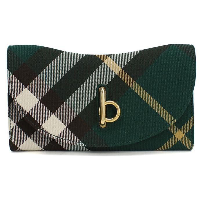 BURBERRY バーバリー 長財布三折小銭入付き 8082331 B8636 レディース グリーン 爆買の画像