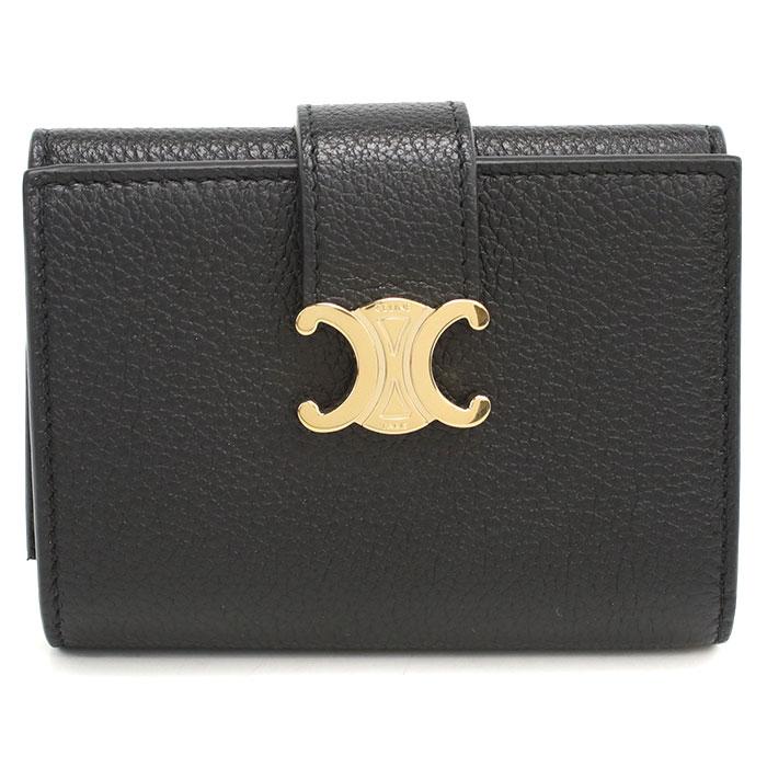 CELINE（セリーヌ） 三つ折り財布 小銭入付き ファイン ストラップ