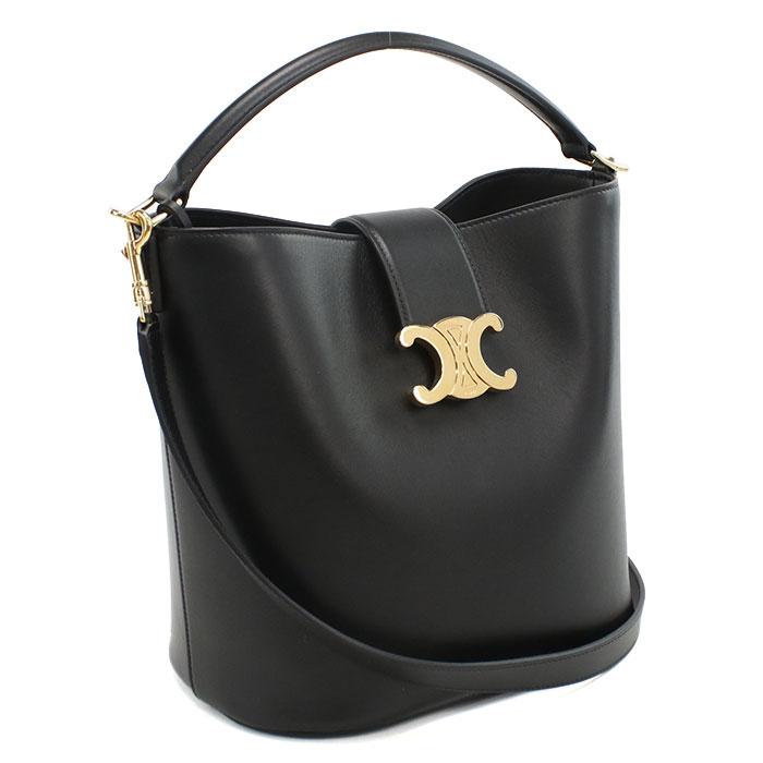 CELINE セリーヌ ショルダーバッグ ハンドバッグ ミディアム バケット ルイーズ 11661 3FX9 38NO レディース ブラック CELINE（セリーヌ） ショルダーバッグ ハンドバッグ ミディアム