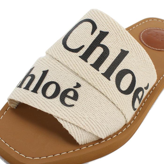 Chloe クロエ サンダル CHC22U188Z3 101 レディース ホワイト 爆買の画像