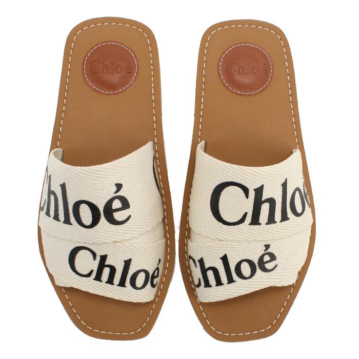Chloe クロエ サンダル CHC22U188Z3 101 レディース ホワイト 爆買の画像