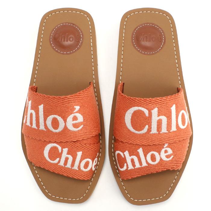 Chloe クロエ サンダル CHC23U188EF 848 レディース オレンジ 爆買の画像