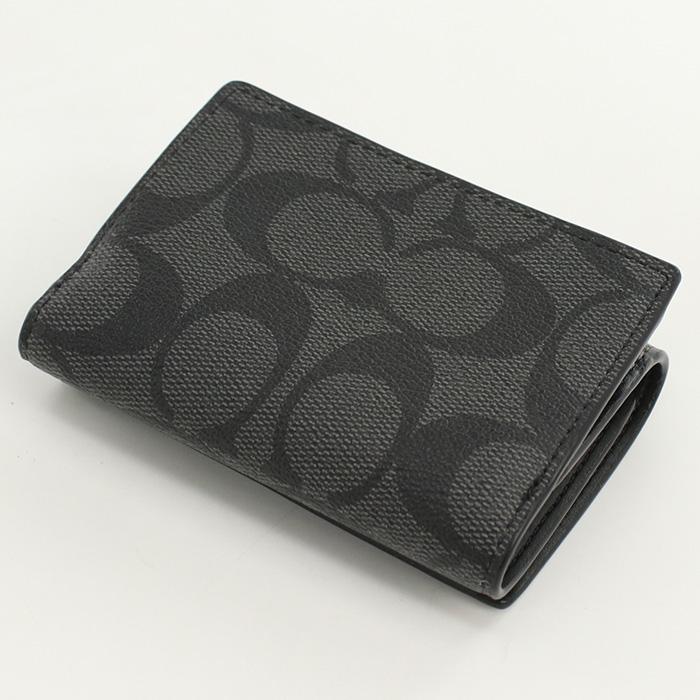 COACH（コーチ） マイクロ ウォレット・シグネチャー 三つ折り財布小銭