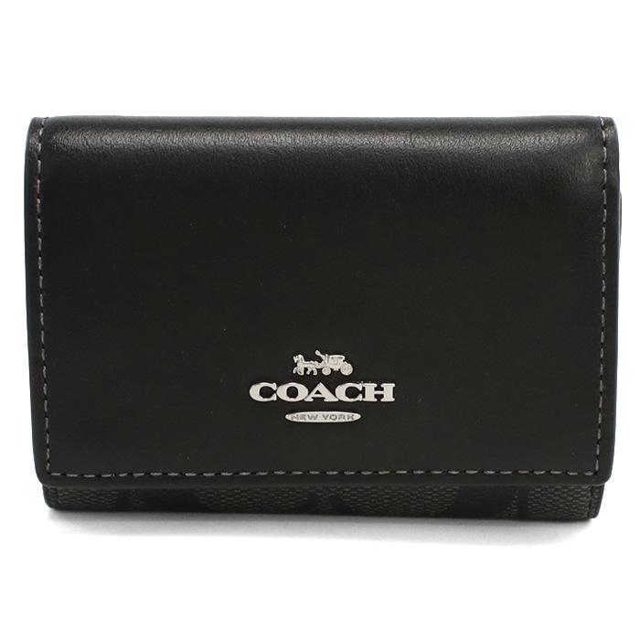 COACH グレー 三つ折り財布　新品　値下げ COACH（コーチ） 財布 三つ折り財布 エッセンシャル ミニ トライ