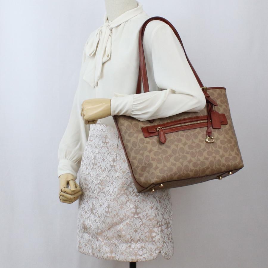 COACH コーチ トートバッグ CC402 B4NQ4 レディース ブラウン 爆買の画像