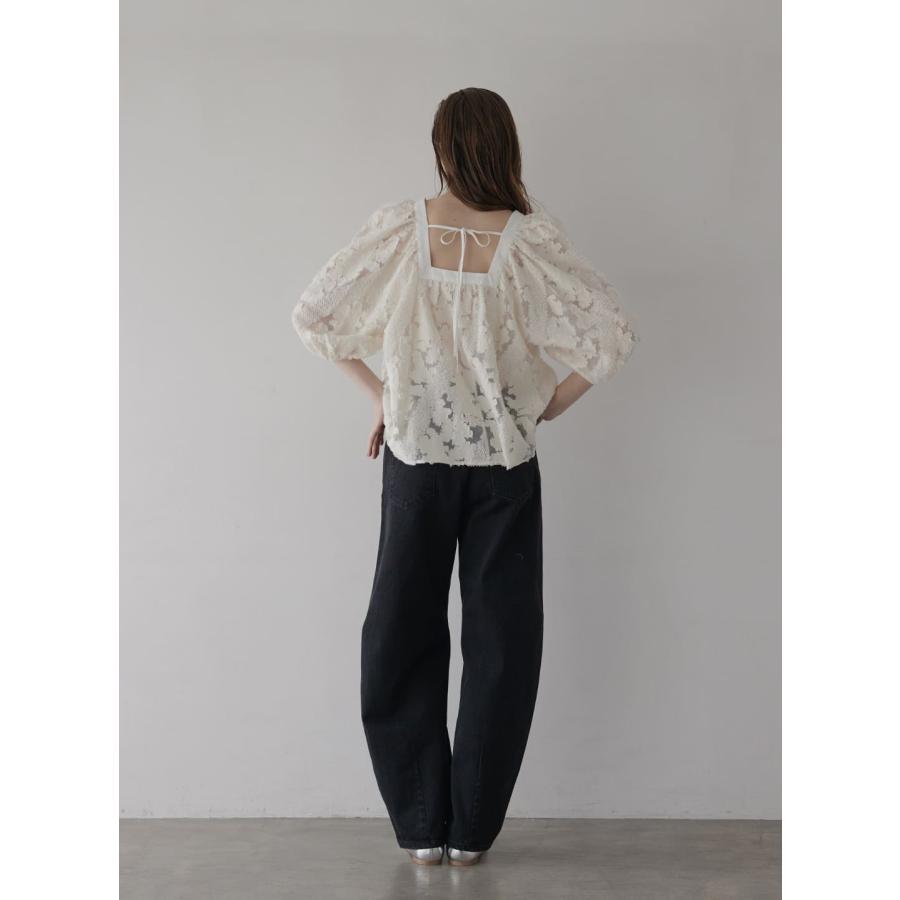 COEL（コエル） スクエアネックシアージャガードブラウス ブラウス