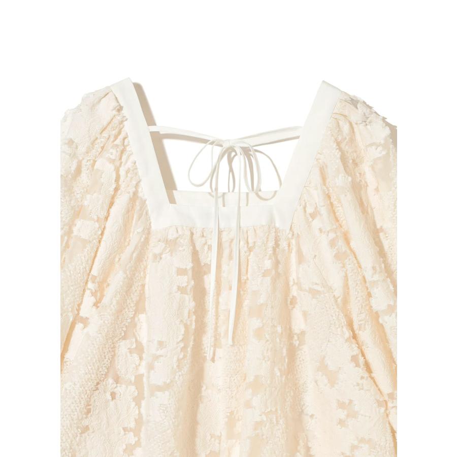 COEL（コエル） スクエアネックシアージャガードブラウス ブラウス