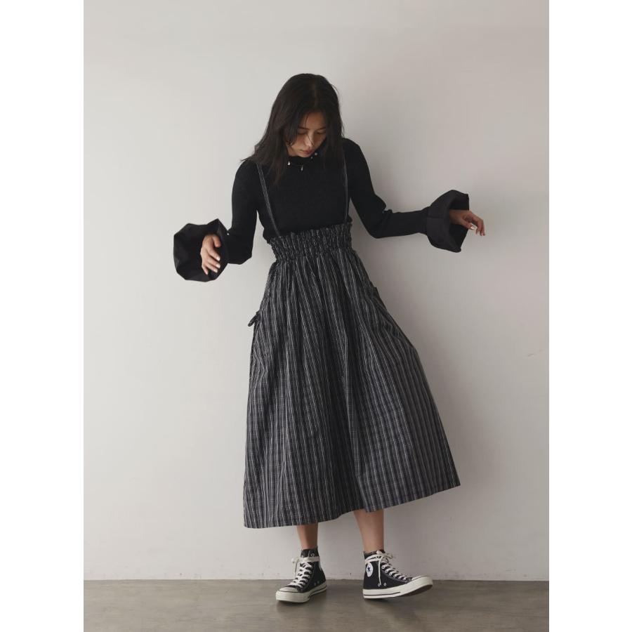 COEL 【50%OFF】 シャーリングポケットサスペンダースカート COEL  